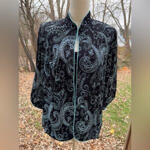 Share Alex Evenings Women 2 Piece Mandarin Collar Jacket & Camisole Tank Size 1X